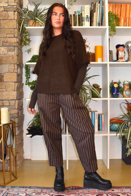 Clemmie Box Knit Coffee Bean Marl